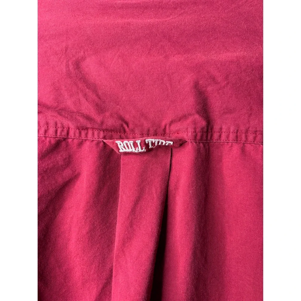 College‎ World Alabama Crimson Tide Mens XL Red Houndstooth Button Down Shirt - Picture 6 of 8